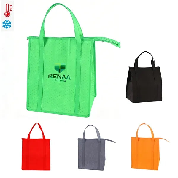 Embossed Dot Non-Woven Insulated Bag Portable Shopping