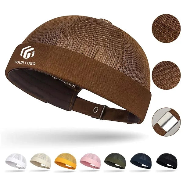 Fashion outdoor hip-hop summer mesh brimless beanie caps