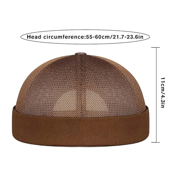 Fashion outdoor hip-hop summer mesh brimless beanie caps