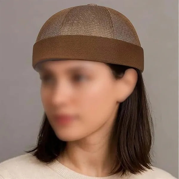 Fashion outdoor hip-hop summer mesh brimless beanie caps