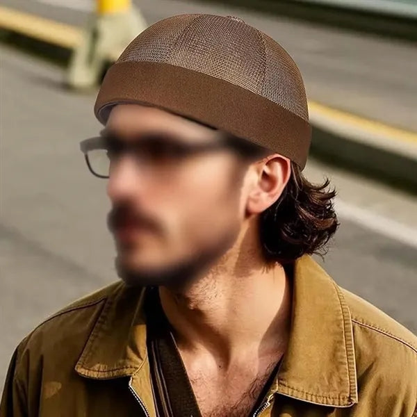 Fashion outdoor hip-hop summer mesh brimless beanie caps