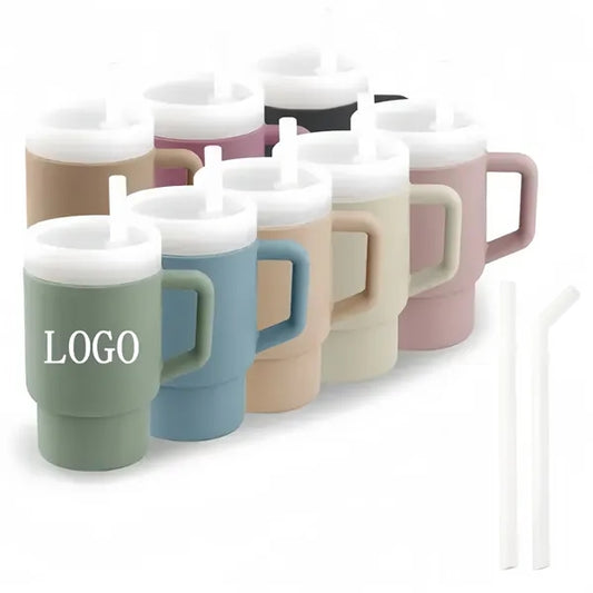 Silicone Toddler Sippy Cup With Two Straws