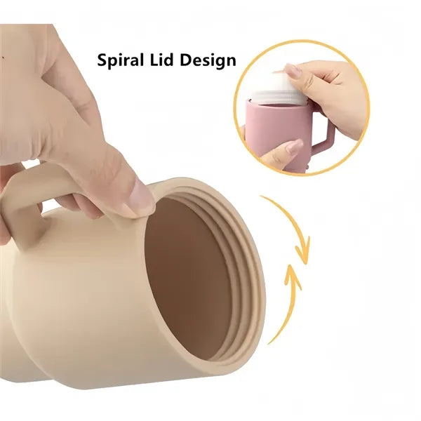 Silicone Toddler Sippy Cup With Two Straws