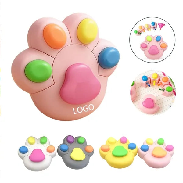 Cute Cat Paw Highlighter Set