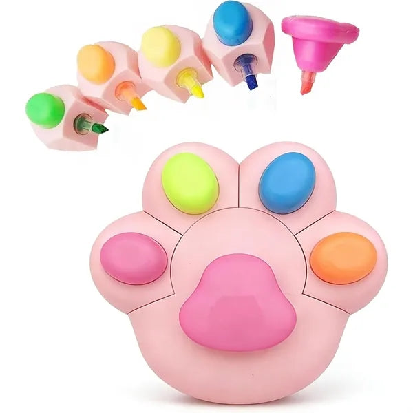 Cute Cat Paw Highlighter Set