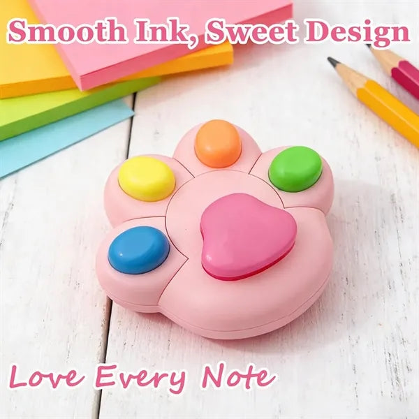 Cute Cat Paw Highlighter Set