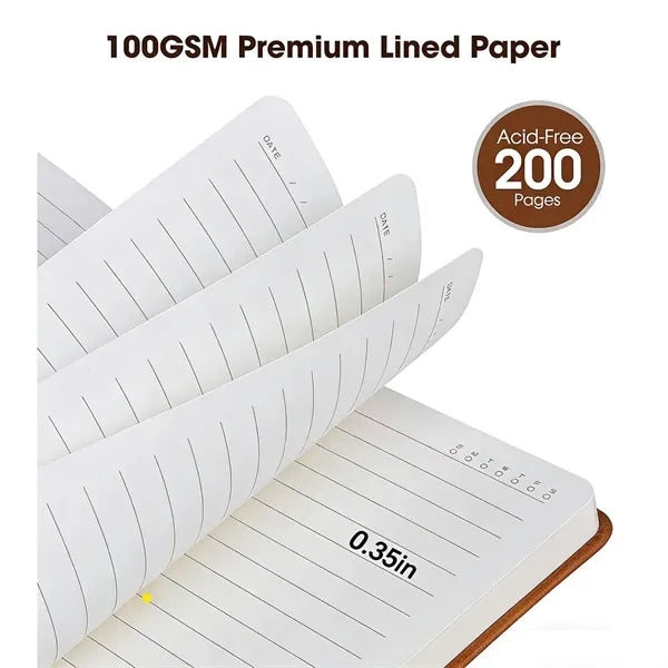 A5 Premium Leather Notebook With Pen Gift Box