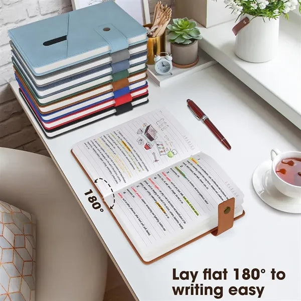 A5 Premium Leather Notebook With Pen Gift Box
