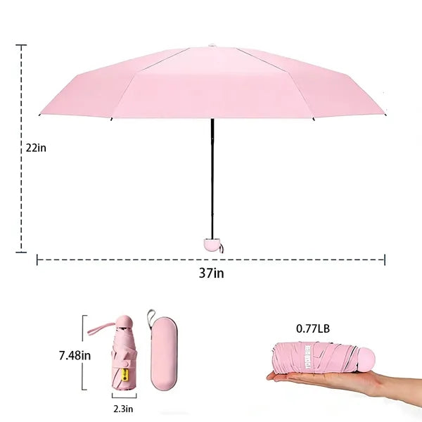 Mini Portable Umbrella with Case