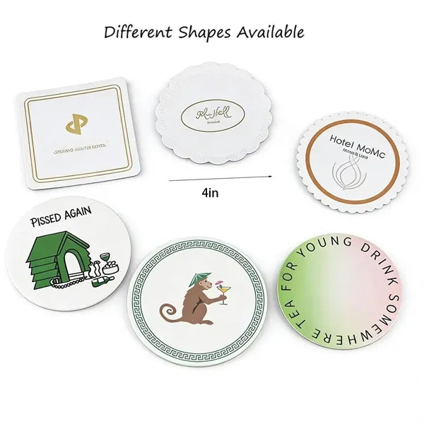 Square Round Absorbent Cocktail Paper Coasters