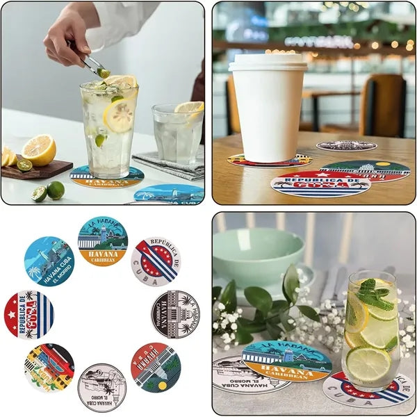Square Round Absorbent Cocktail Paper Coasters