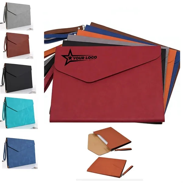 A4 Leather Document Folder Portfolio Organizer