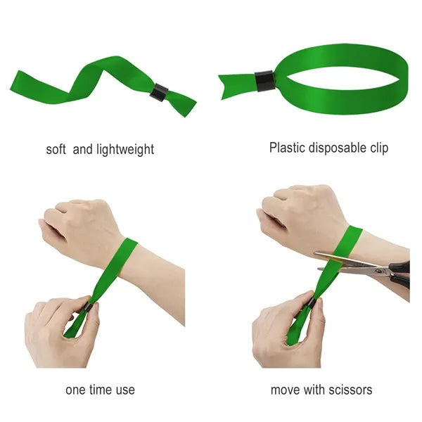 Sublimated Fabric Event Wrist Bands With Locking Bead