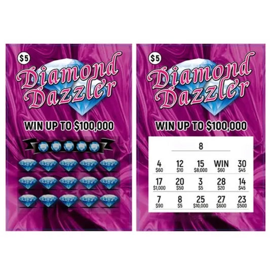 Scratch-Off Prize Cards Pull-Tabs Lottery Ticket
