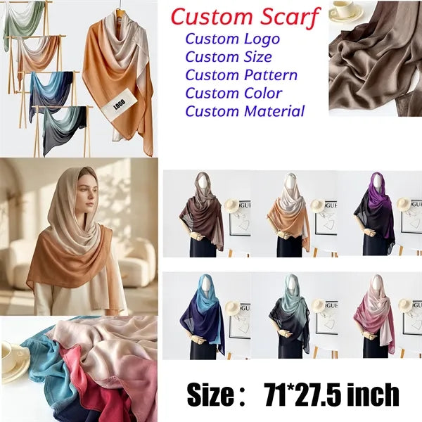 New Fashion gradient women 71-inch Long scarf Shawl