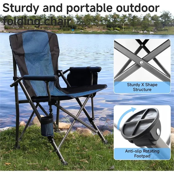 Collapsible Camping Chairs With Cup Holders And Carry Bag