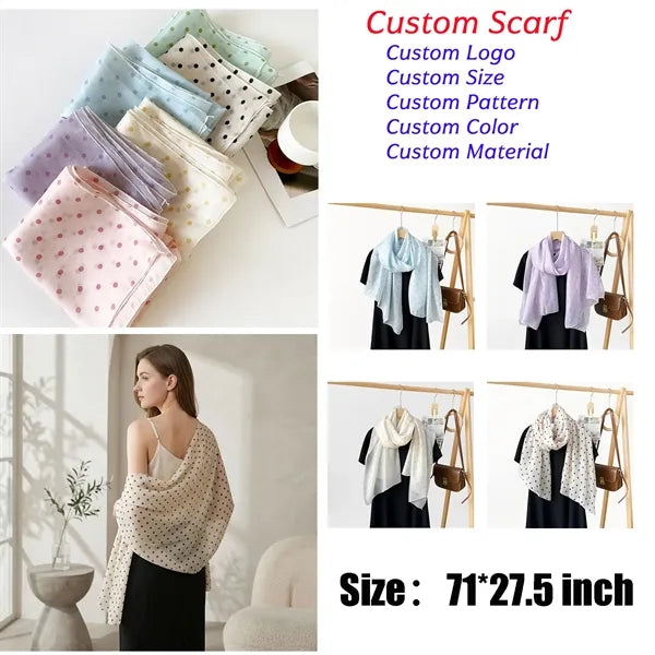 New Fashion wave point women 71-inch Long scarf Shawl