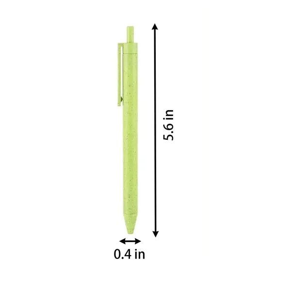 Eco Biodegradable Wheat Straw Retractable Ballpoint Pen