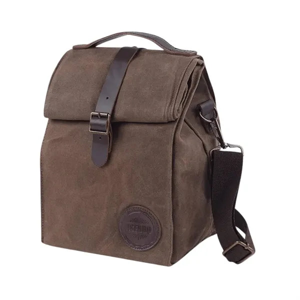 Insulated Canvas Lunch Bag Thermal Retro Tote Portable
