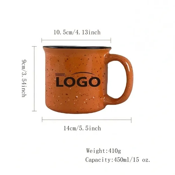 15oz Ceramic Campfire Mug for Brand Promo Gift Campaign