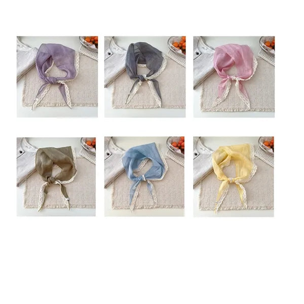 New women 51.2-inch cotton linen triangular scarf