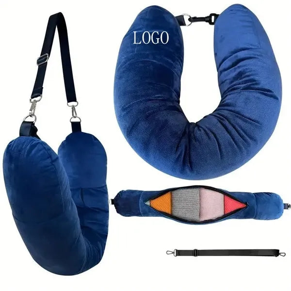 Multifunctional Clothing Storage Bag U-Shaped Headrest