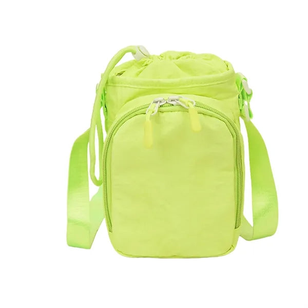 Mini Crossbody Bag Drawstring Nylon Travel Pouch