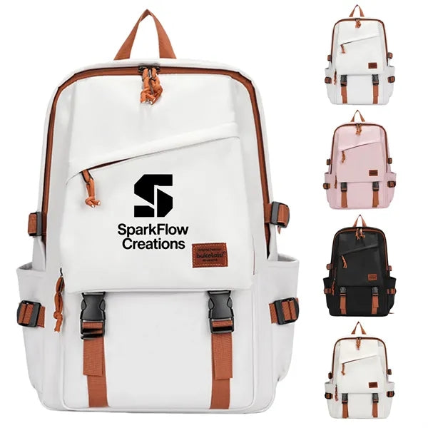 Casual Student Backpack Laptop Travel Multi Pocket Bag