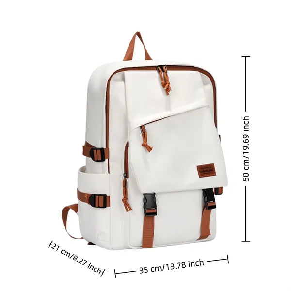 Casual Student Backpack Laptop Travel Multi Pocket Bag
