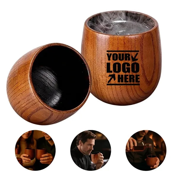 Carbonized wooden heat-resistant cup