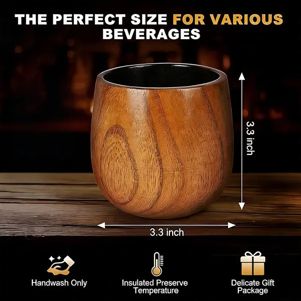 Carbonized wooden heat-resistant cup