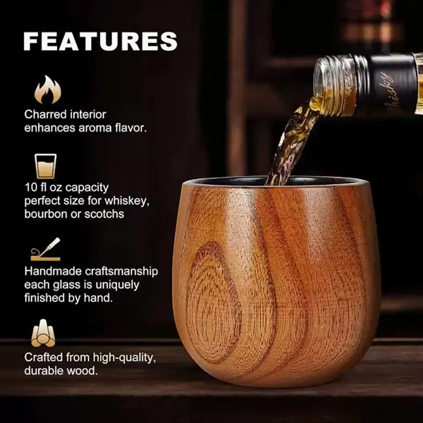 Carbonized wooden heat-resistant cup