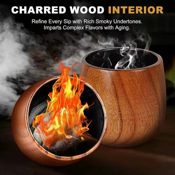 Carbonized wooden heat-resistant cup
