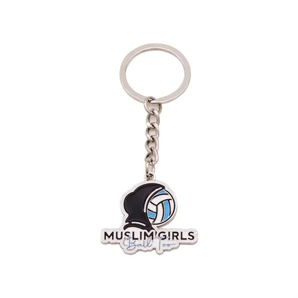 Soft enamel football league team metal keychain