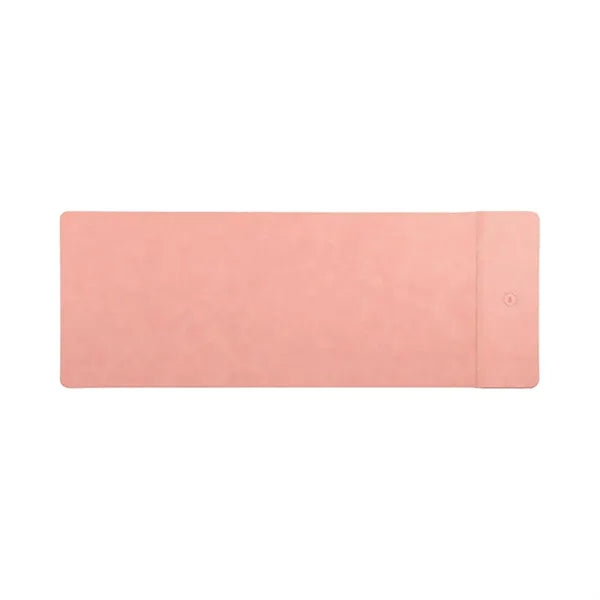 Faux Leather 15W Wireless Charging Mouse Pad