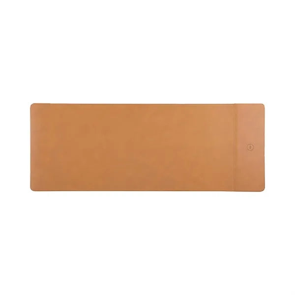 Faux Leather 15W Wireless Charging Mouse Pad