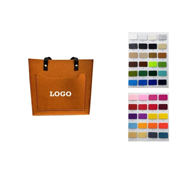 Felt tote bag with handles