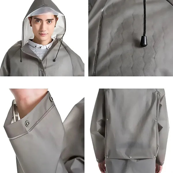 Clear EVA Raincoat with Hood for Men Women