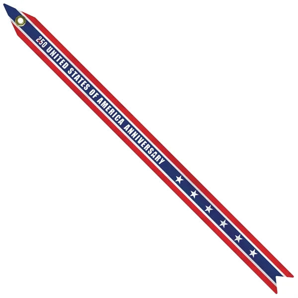 1 1/2" x 24" America 250 Anniversary Knit Polyester Streamer
