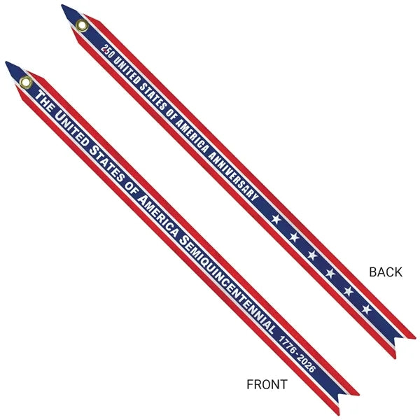 1 1/2" x 24" America 250 Anniversary Knit Polyester Streamer