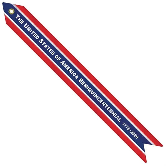 2 3/4" x 24" America 250 Anniversary Knit Polyester Streamer