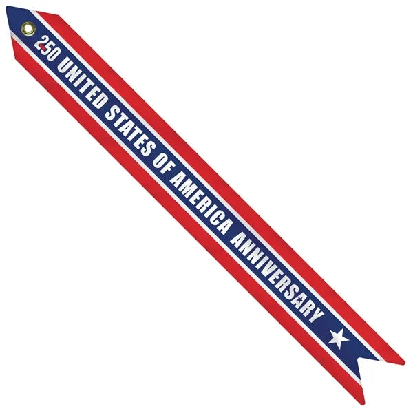2 3/4" x 24" America 250 Anniversary Knit Polyester Streamer