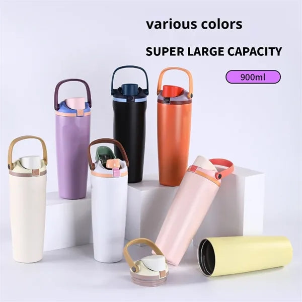 40 oz Stainless Steel Insulated Tumbler Mug with Pop-up Lid