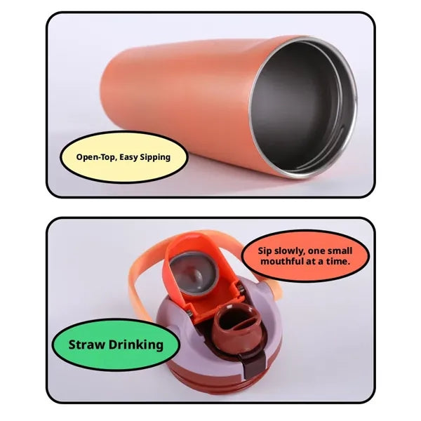 40 oz Stainless Steel Insulated Tumbler Mug with Pop-up Lid