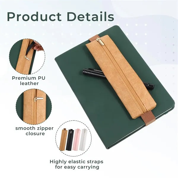 Elastic Pen Holder Band Notebook Pencil Sleeve Pouch Planner