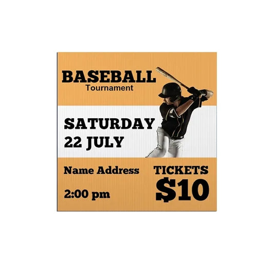 24x24 Custom Outdoor Yard Signs Baseball Tour