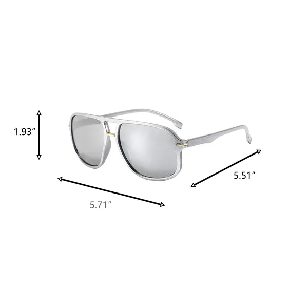 Sustainable Double-Bridge Navigator Sunglasses