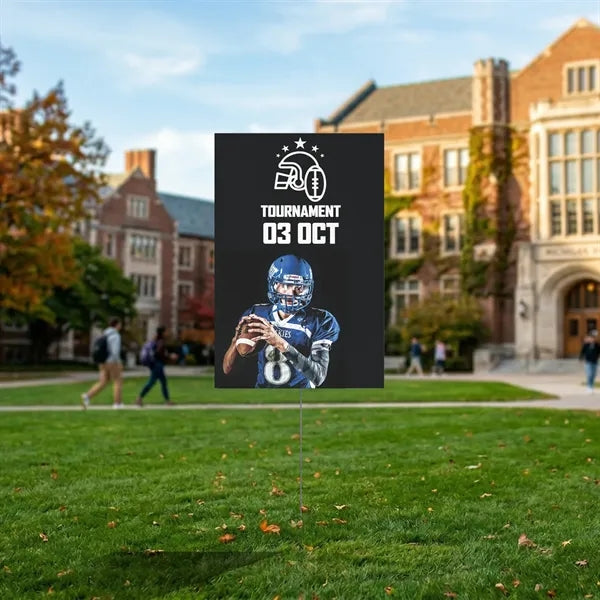 12x18"Custom Outdoor Yard Signs Tournament Football