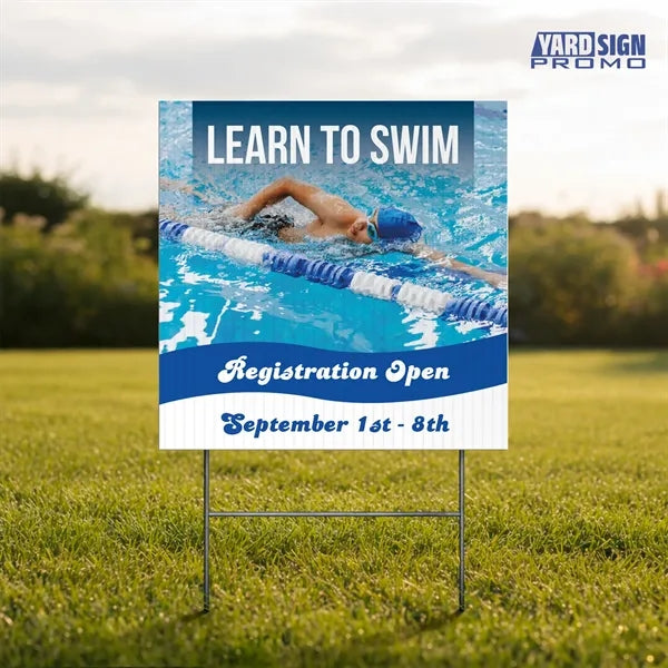12x12"Custom Outdoor Yard Signs Swimming Regi