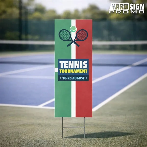 9x24 Custom Outdoor Yard Signs Tennis Tournament